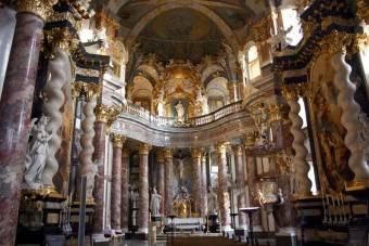 Die Würzburger Hofkirche von innen | Foto: Hofkirche Wuerzburg, Lizenz: CC BY-SA 3.0