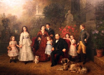 Familienportrait des Unternehmers Bethel H. Strousberg