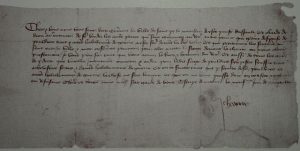 Mittelalterlicher Brief von Jeanne d Arc an die Engländer Riomois
