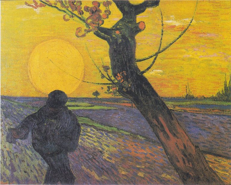Gemäöde von Van Gogh - Titel: Sämann bei untergehender Sonne -